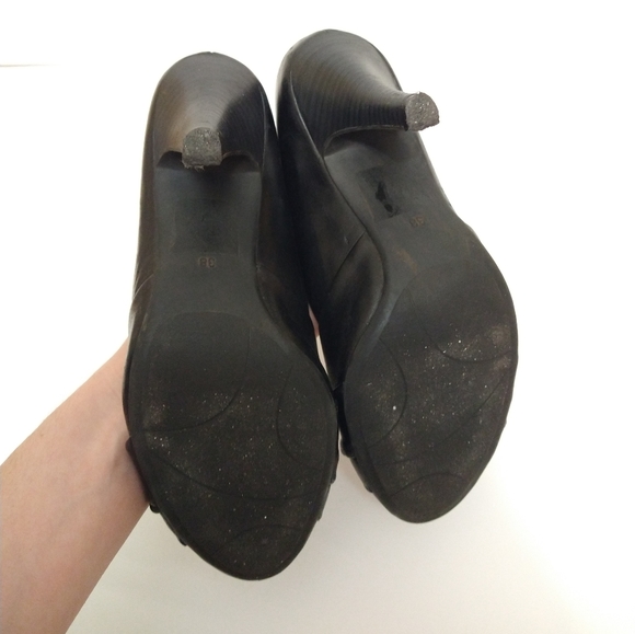 Aldo Black Leather Heels Size 7.5 - Picture 5 of 5